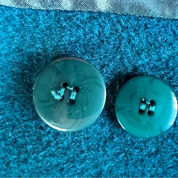 Pendleton Vintage 100% Wool Teal Uptown Long Trench Coat Made in USA Size 14 - Picture 12 of 13